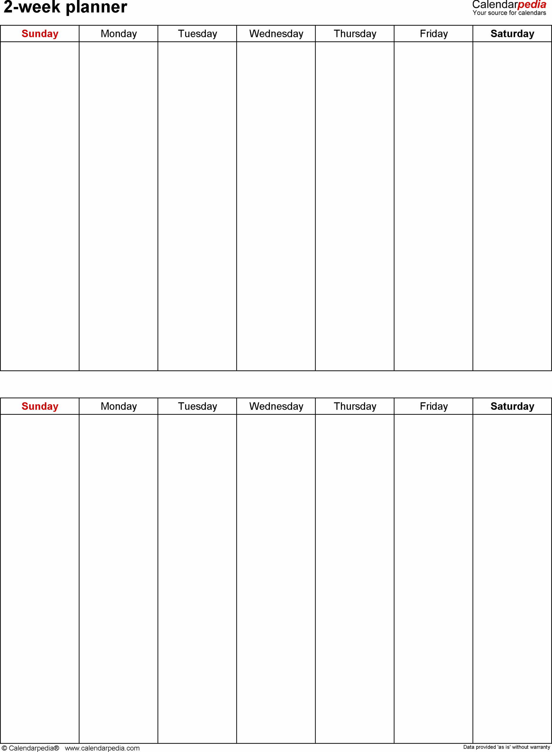 Blank Weekly Calendar Printable Spanish