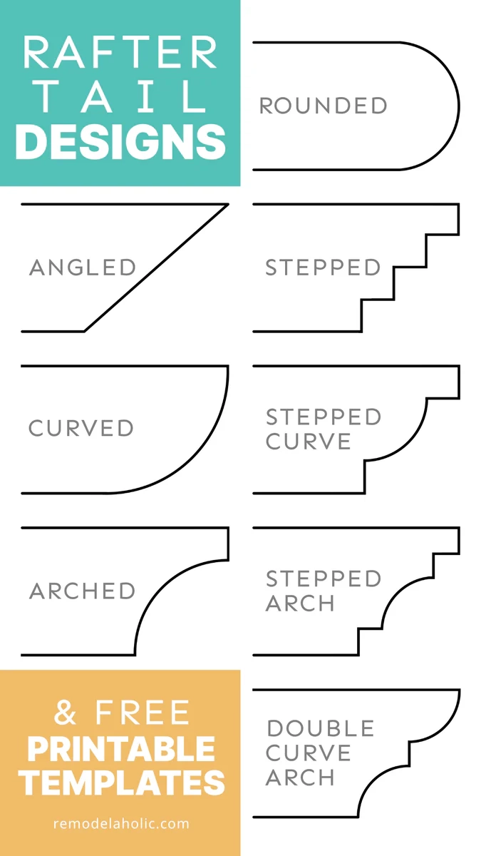 FREEBIE Printable Rafter Tail Patterns For Pergolas And Arbors 