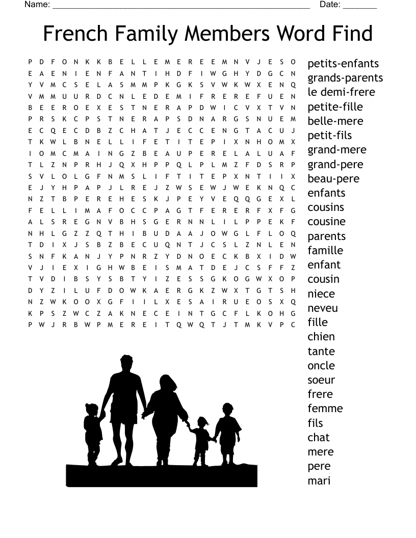 Free Printable French Crosswords