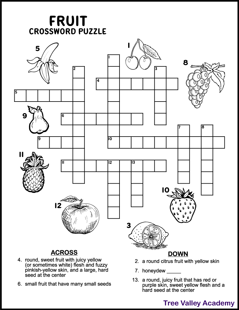 Fun Crossword Puzzles Printable