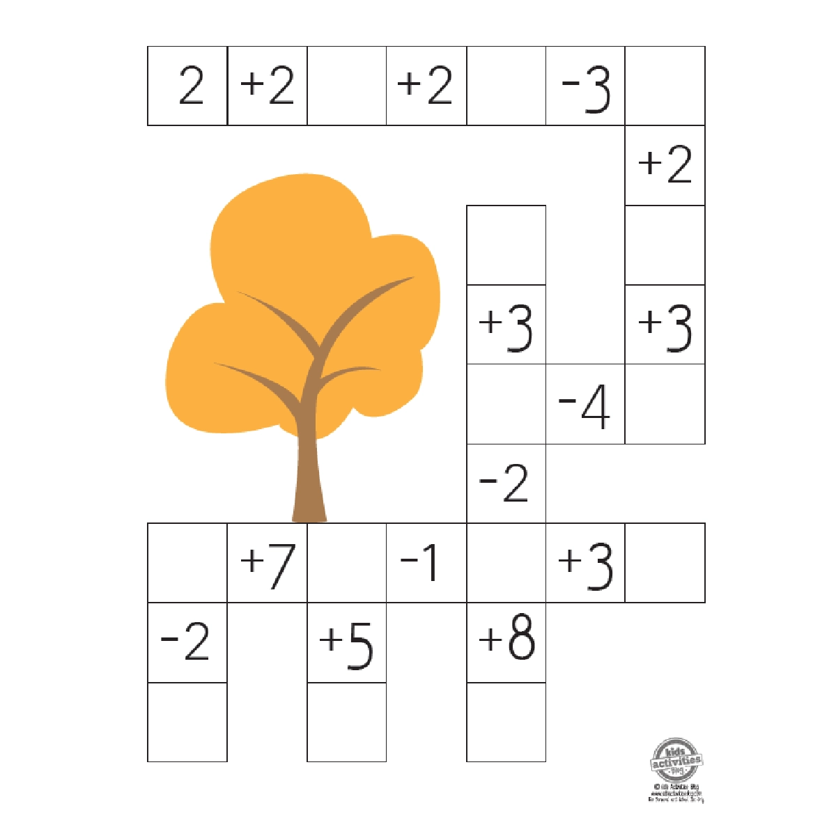 Math Crossword Puzzles For Kids Printable