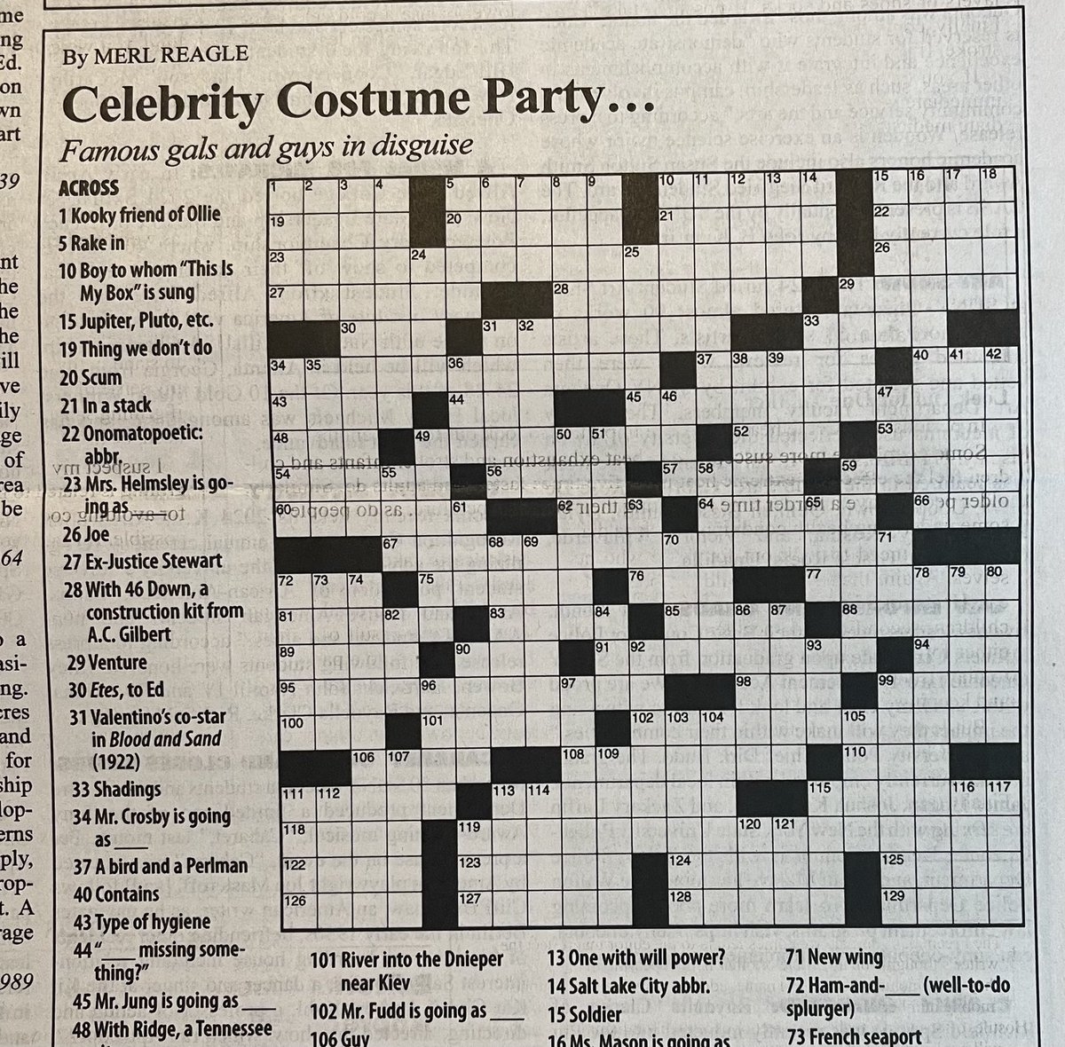 Merl Reagle | Printable Crossword Puzzles