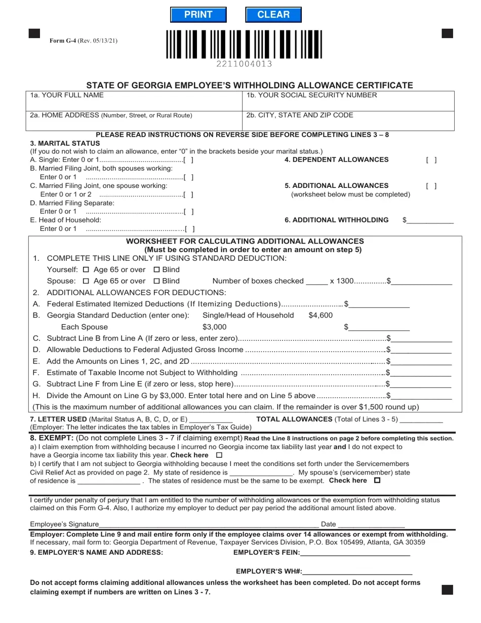 georgia state withholding form 2024 printable
