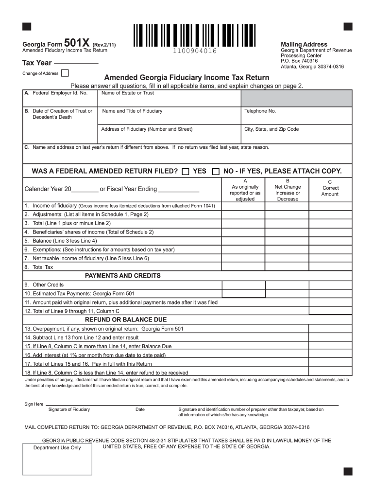 Georgia Tax Return Fill Out amp Sign Online DocHub