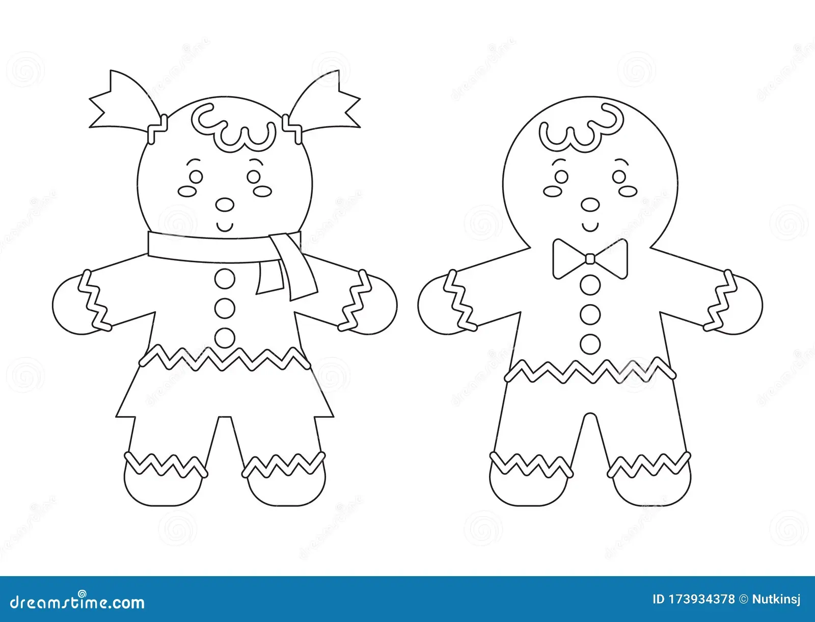 Gingerbread Man And Girl Printables