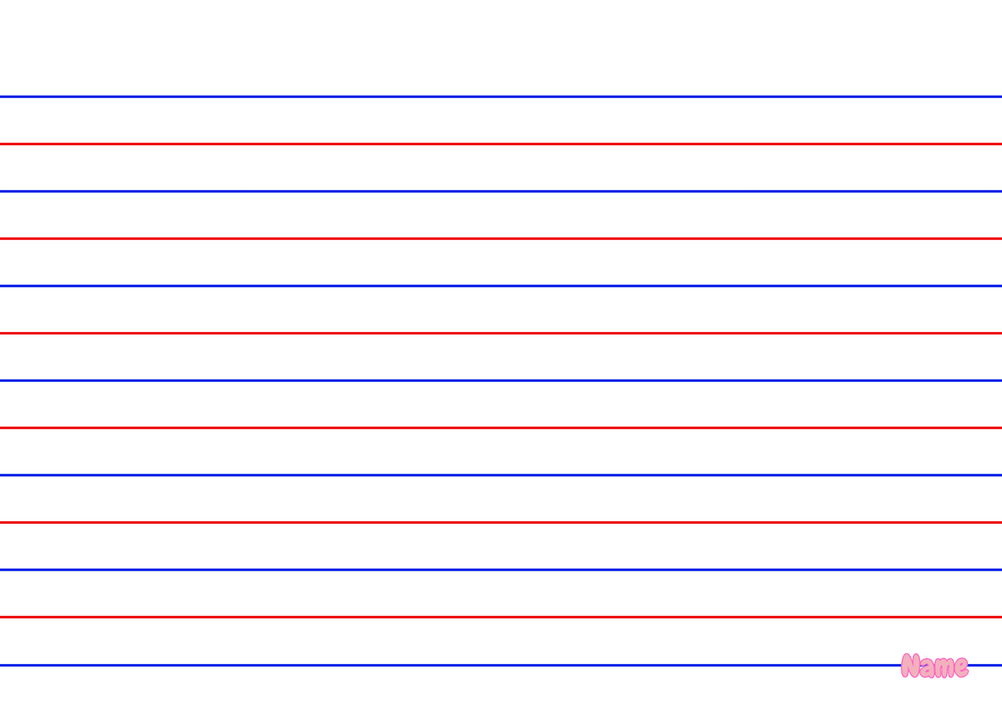 Grade 1 Pad Paper Printable