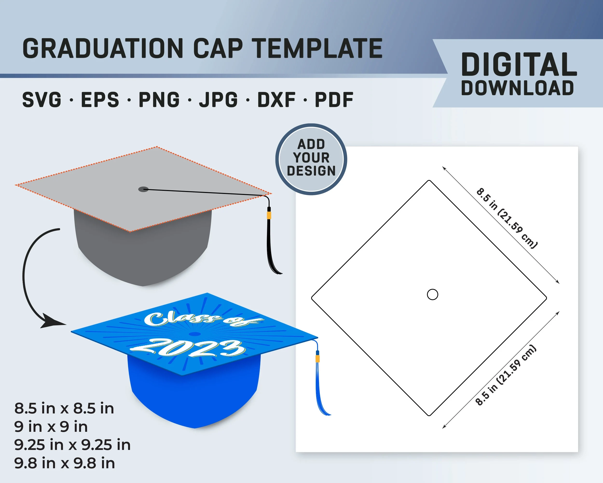 Printable Graduation Cap Top Template