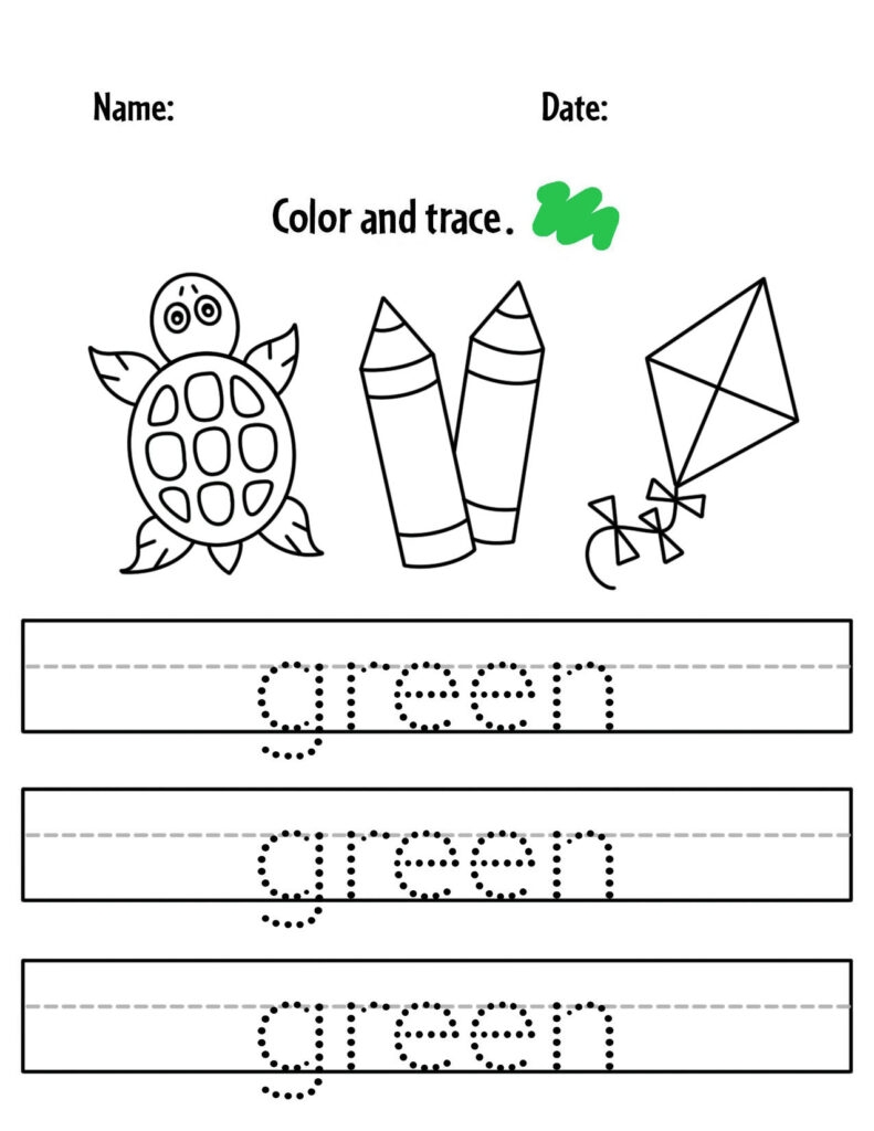 Green Color Activities And Worksheets For Preschool The 