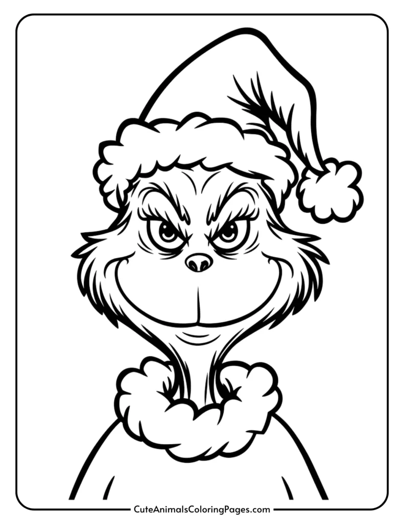 Grinch Coloring Pages 10 Free Printable PDF Pages Cute Animals 
