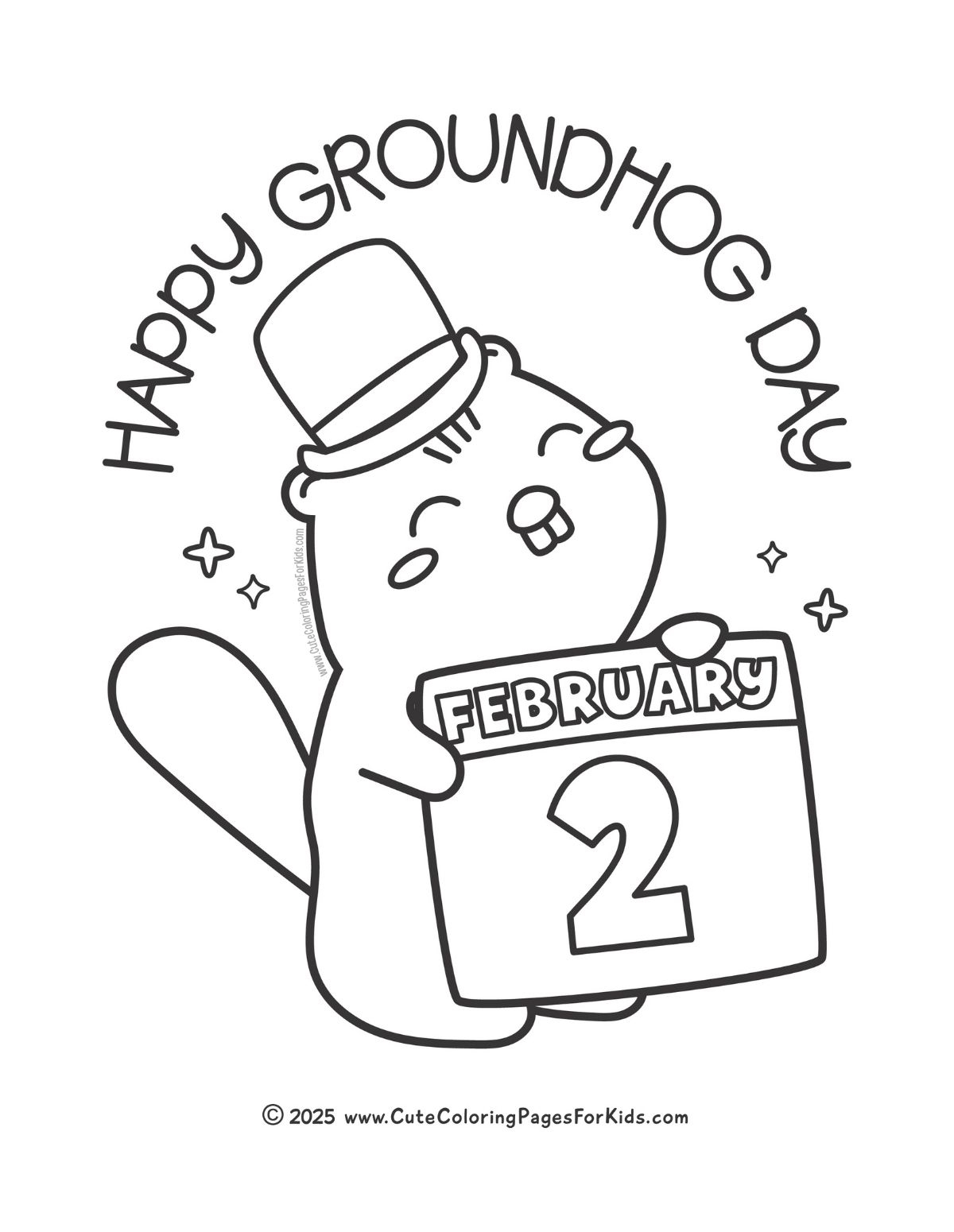 Groundhog Day For Kids Printable