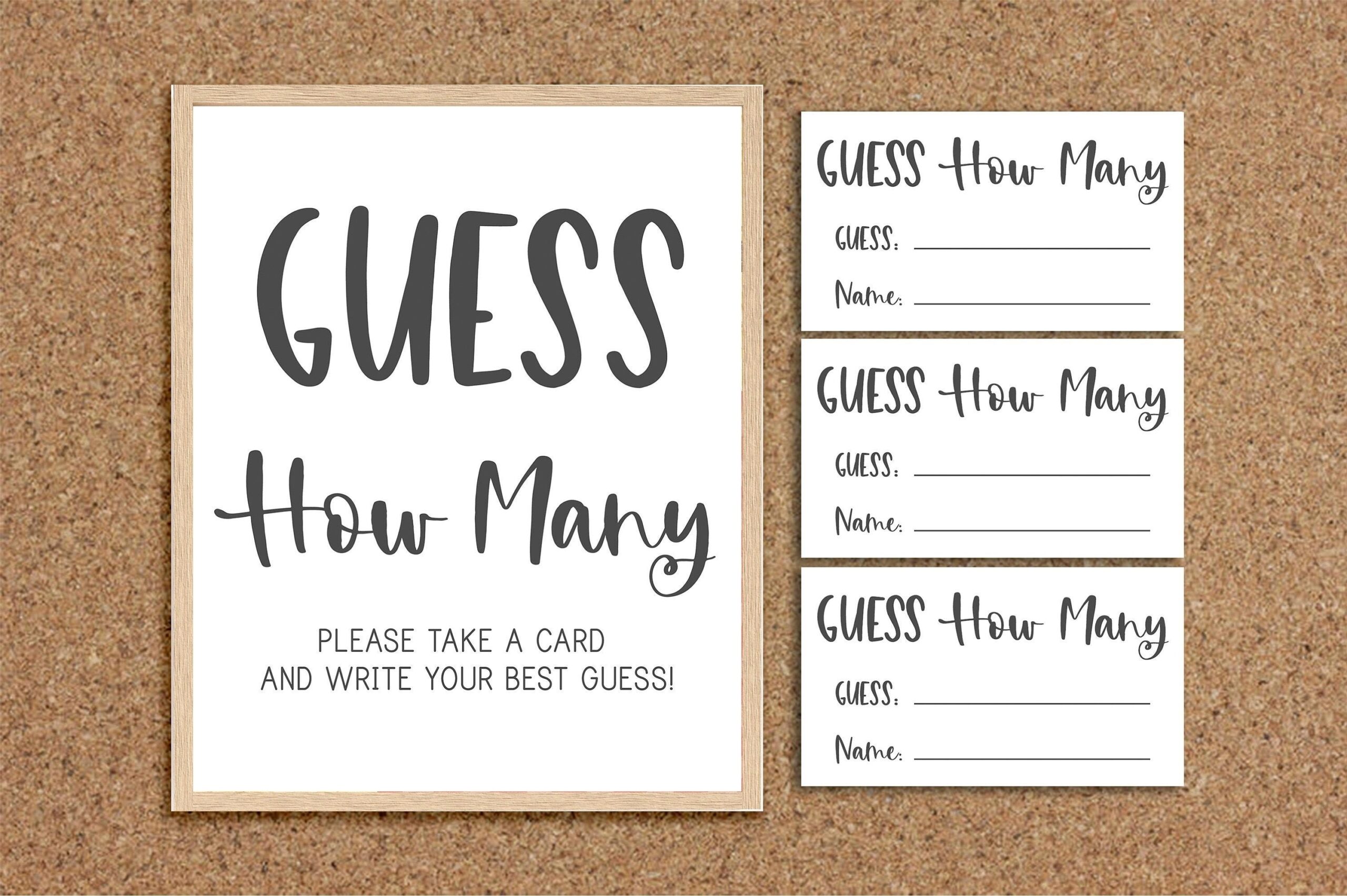 Guess How Many Baby Shower Game Template Free Printable Shop On 