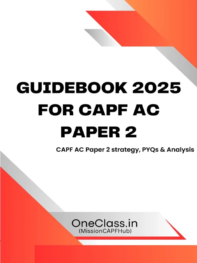Guidebook 2025 For CAPF Paper 2 Updated PDF Essays Word