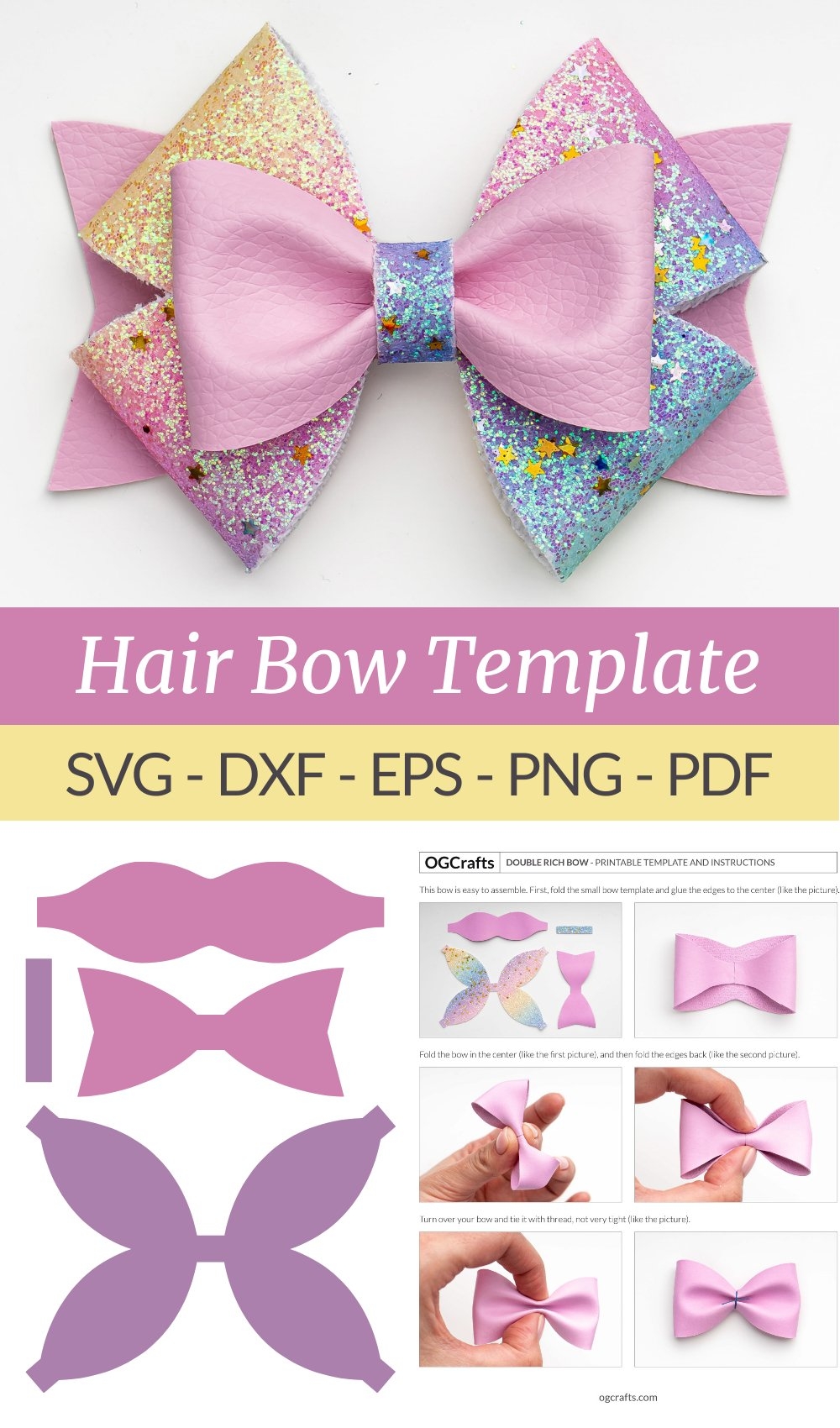 Printable Hair Bow Template Pdf