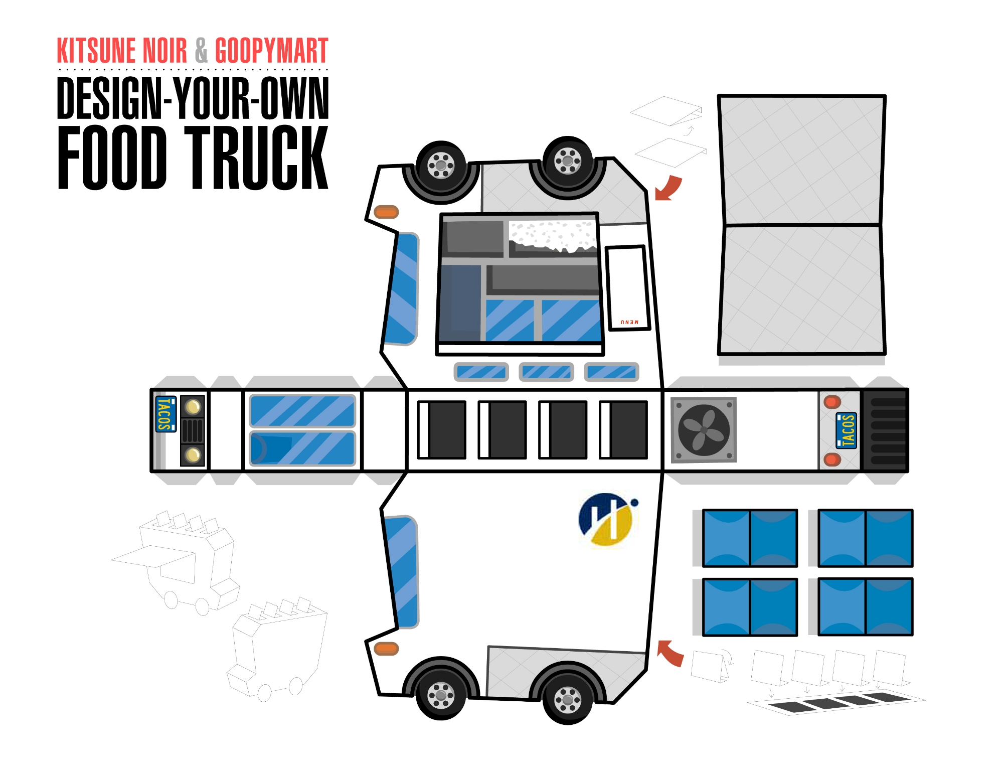 Printable 3d Food Truck Template