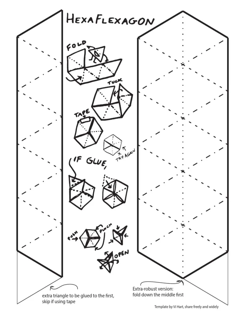 Flexagon Template Printable