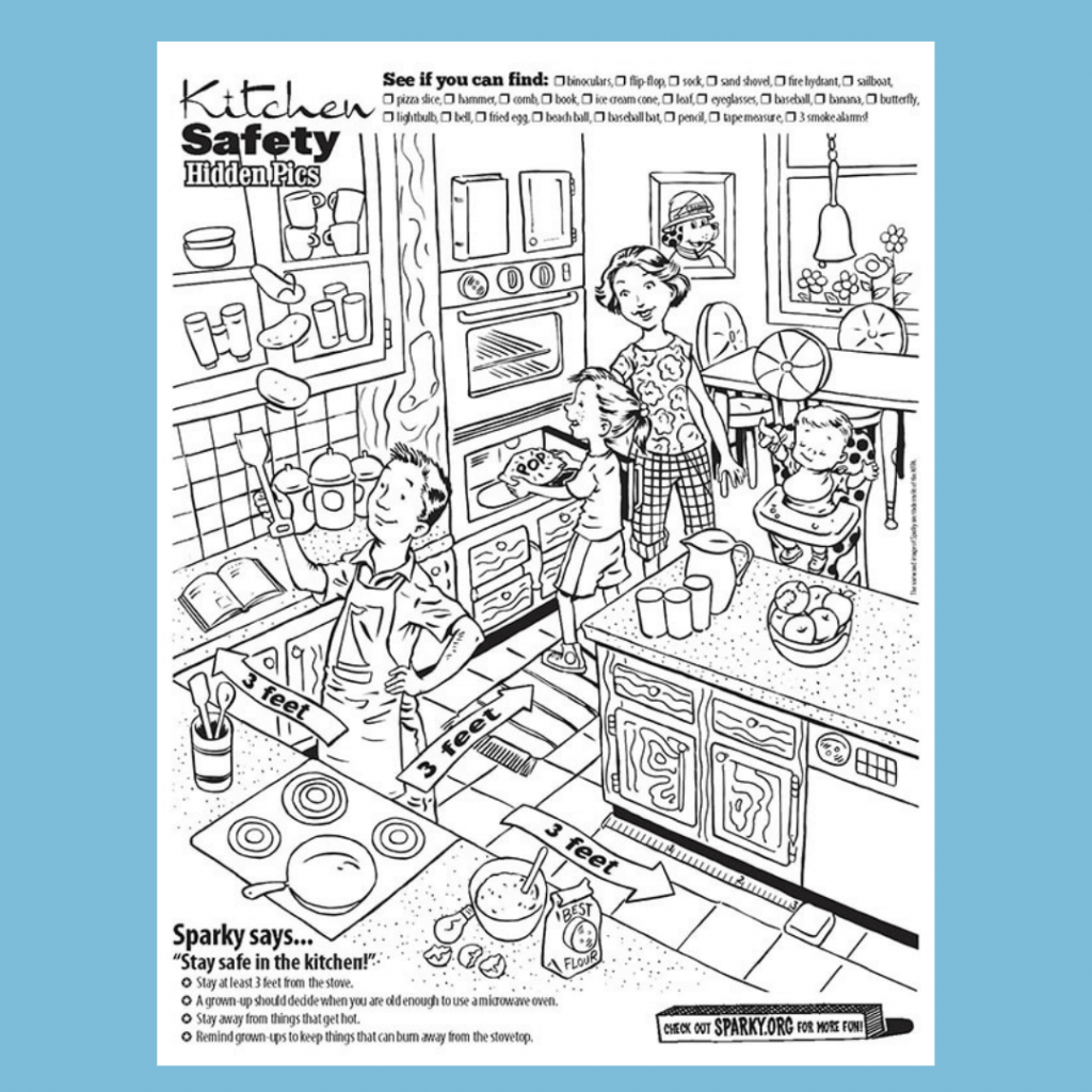 Hidden Picture Kitchen Safety Sparky School House