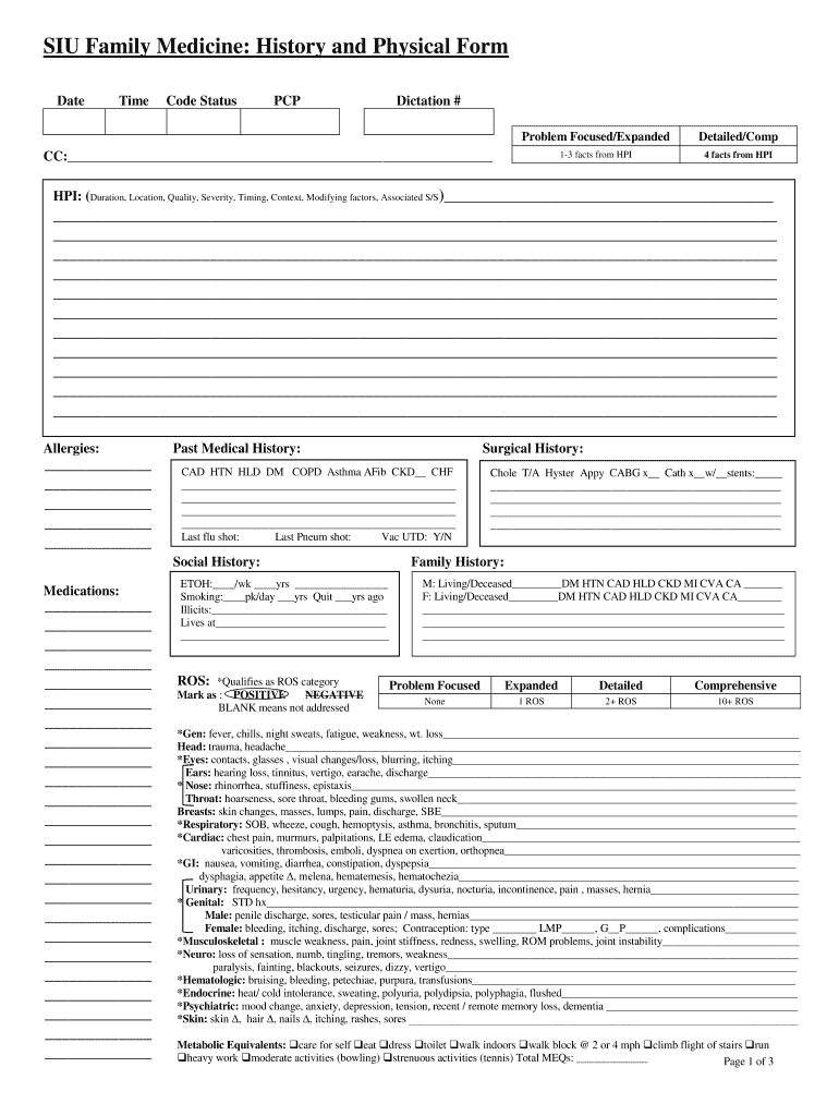 History And Physical Template Pdf Fill Out amp Sign Online DocHub