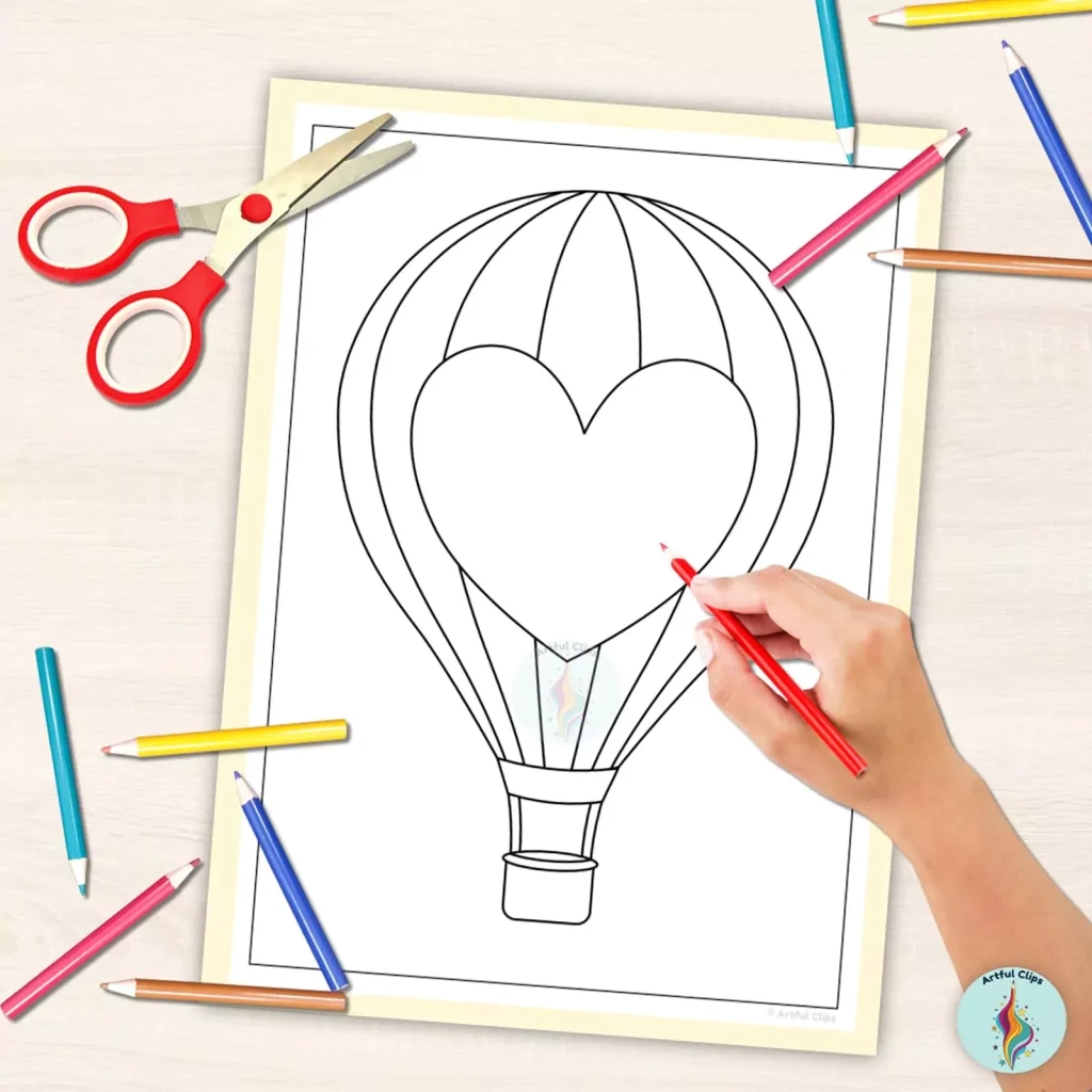 Printable Cut Out Hot Air Balloon Template