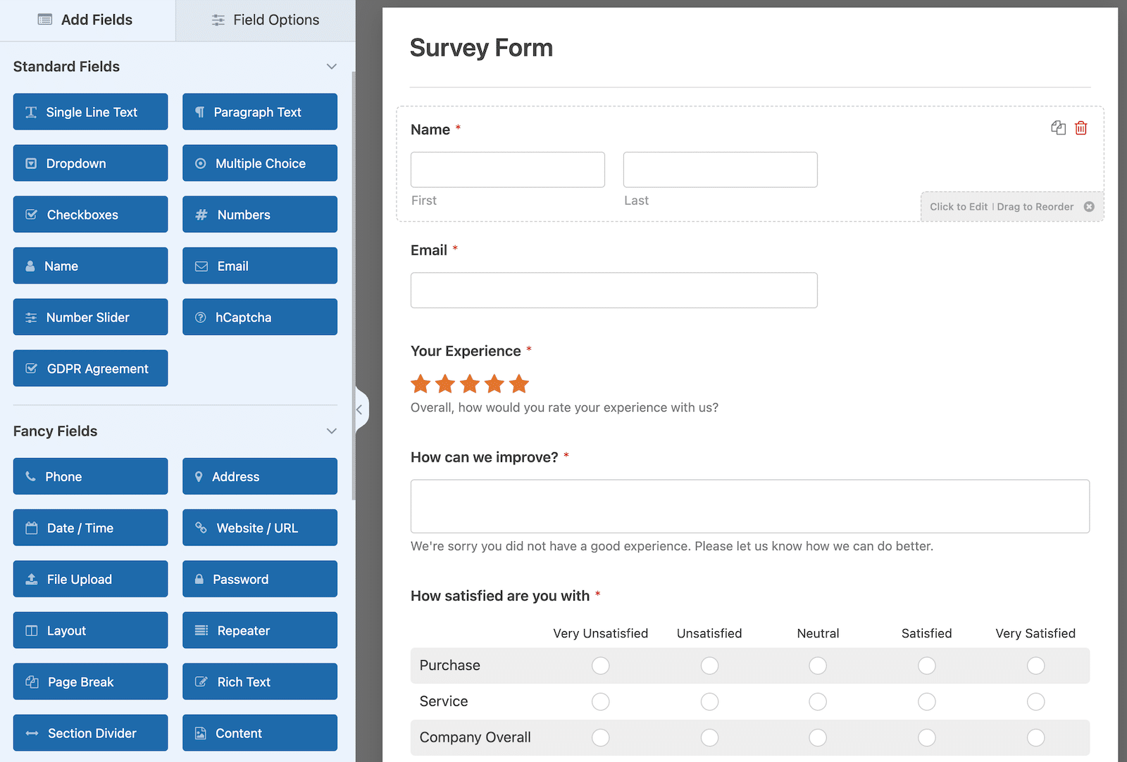 Printable Form Builder For Surveys