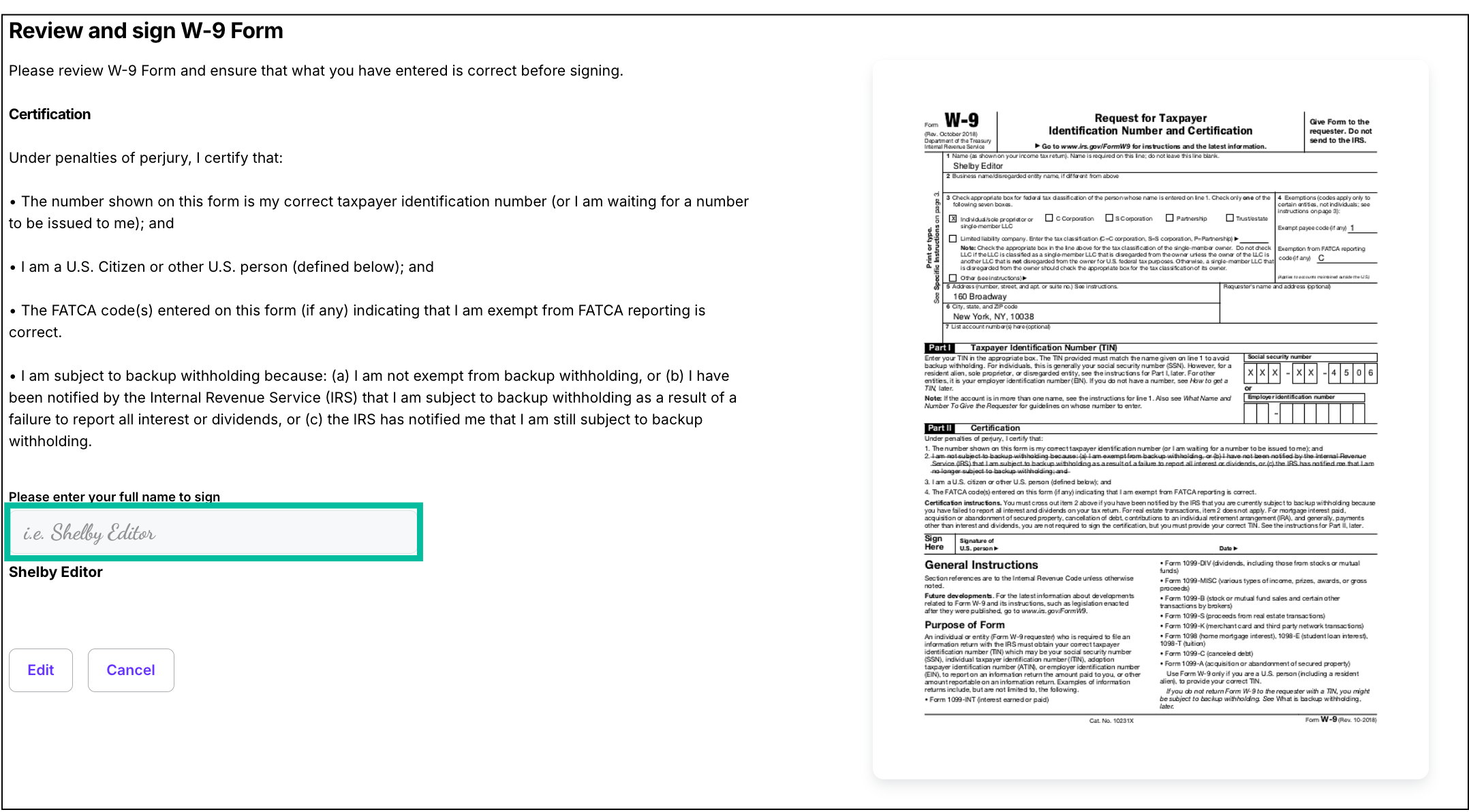 How To Complete Form W 9 Request For Taxpayer Identification 