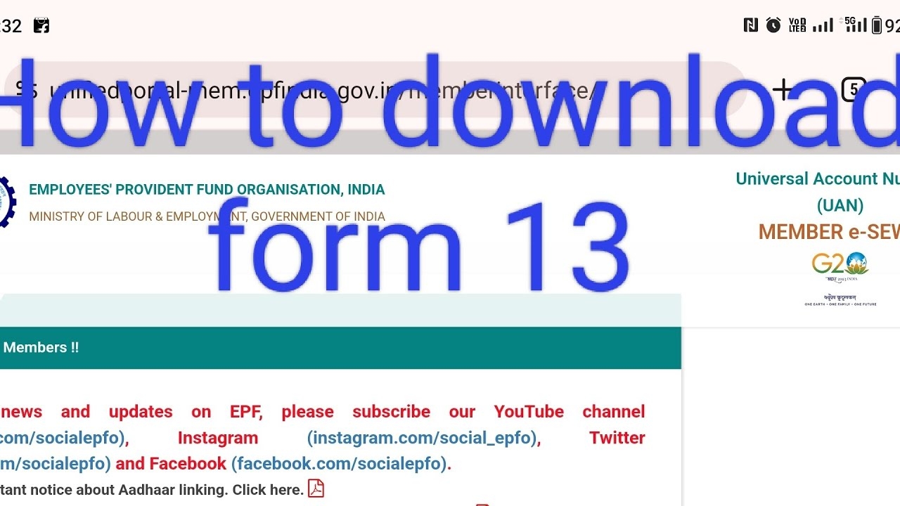 HOW TO DOWNLOAD FORM 13 PF TRANSFER FORM 13 pfdetails TRANSFERPF form13