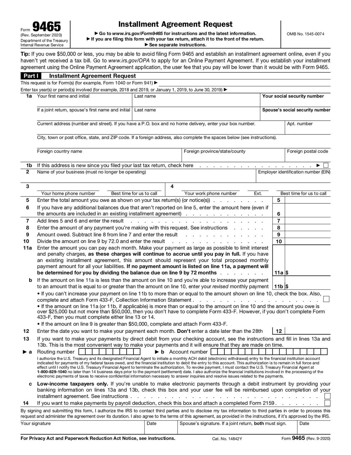How To Fill Out Form 9465 Online Lumin