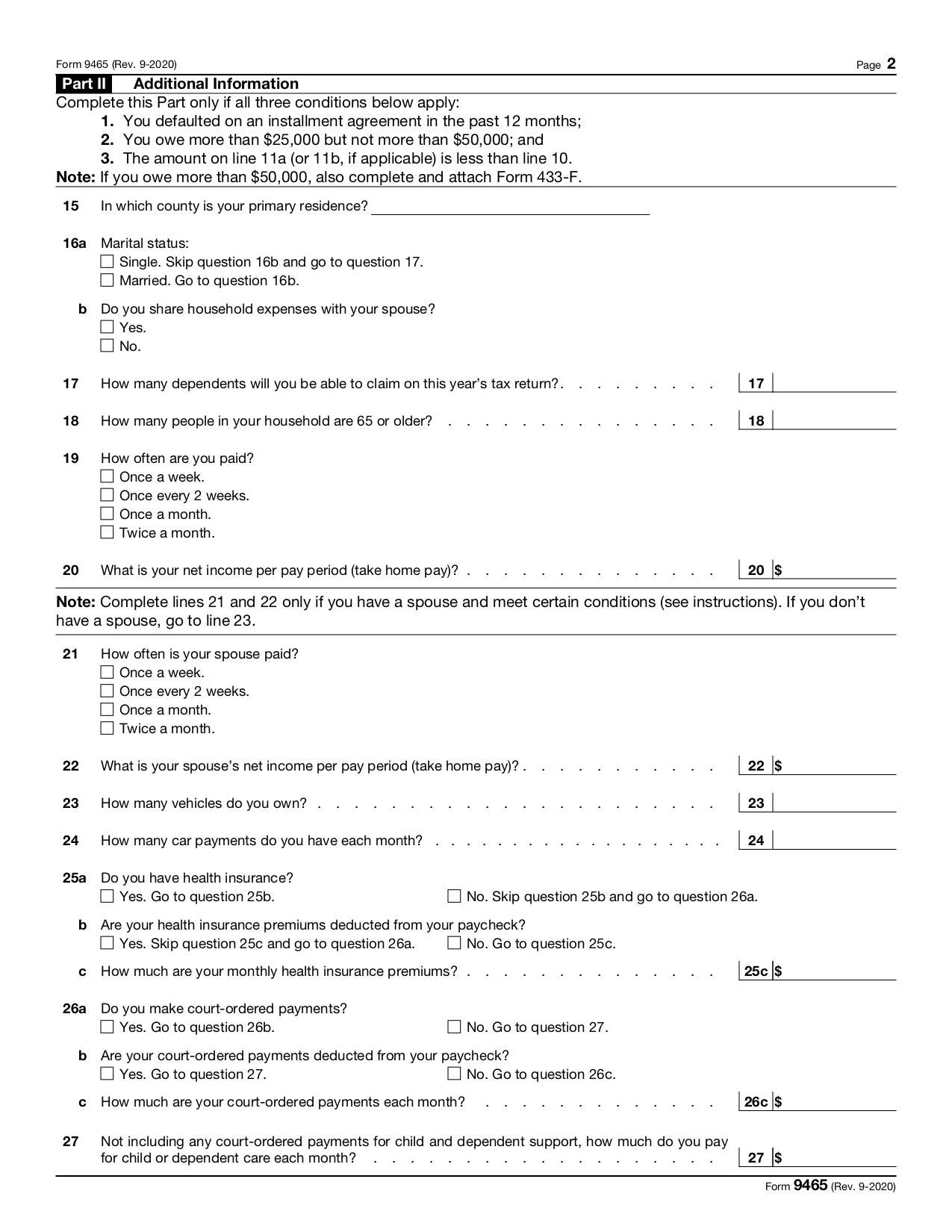 How To Fill Out Form 9465 Online Lumin
