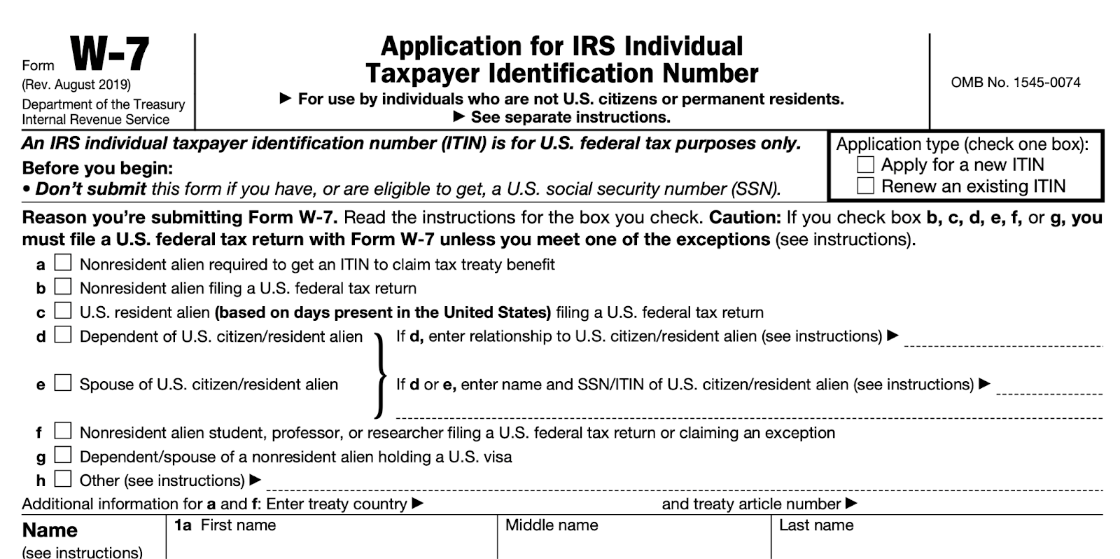 W7 Form 2024 Pdf