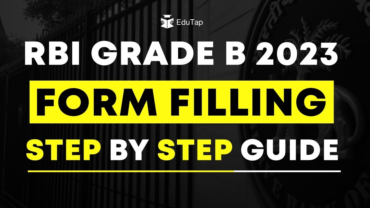 Rbi Grade B Form 2023