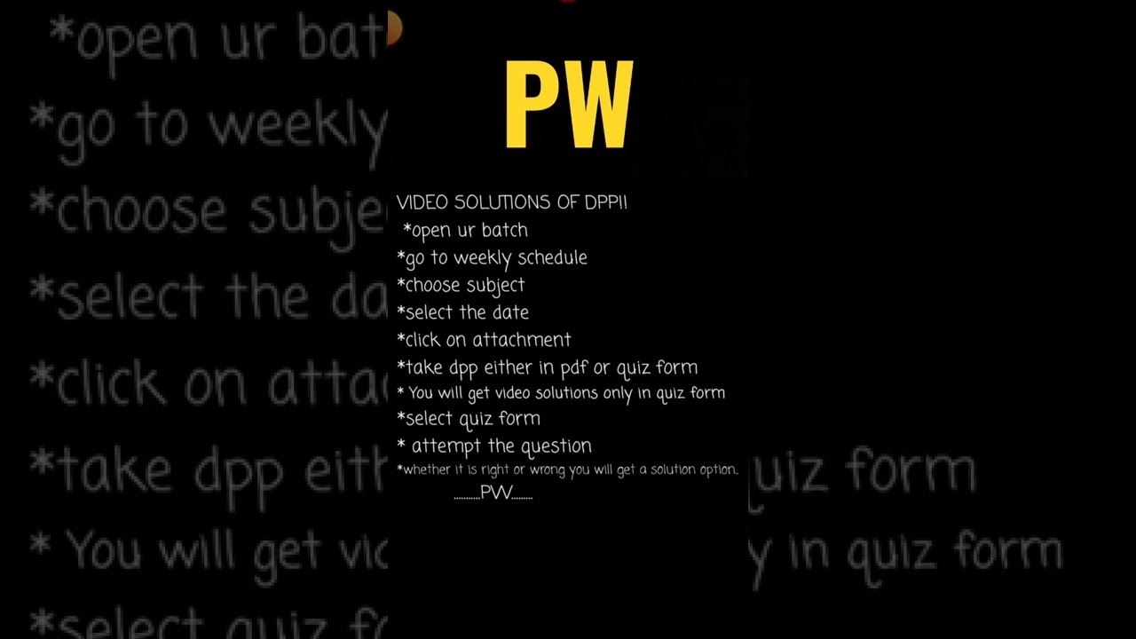 Dpp Full Form In Pw