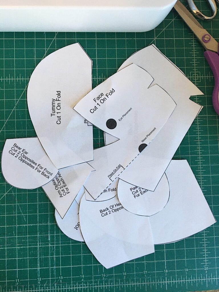Template Free Printable Memory Teddy Bear Pattern