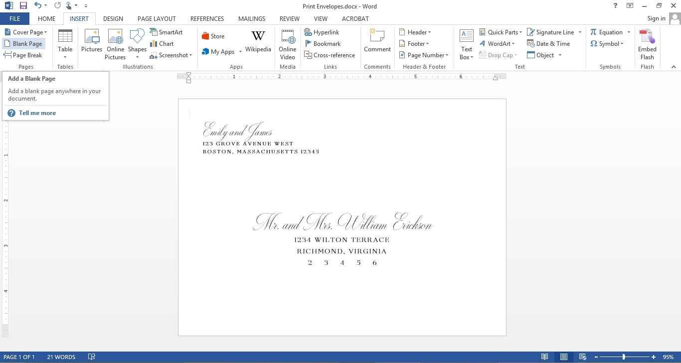 Free Printable Envelope Address Template