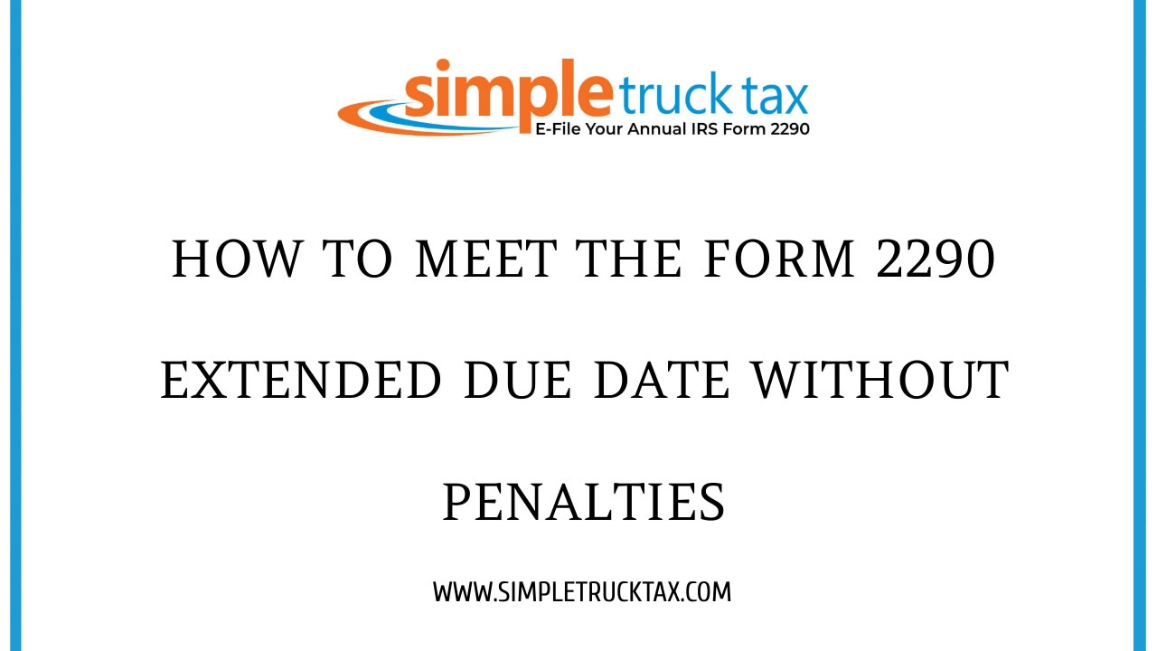 Irs Form 2290 Online Filing 2290 Asap