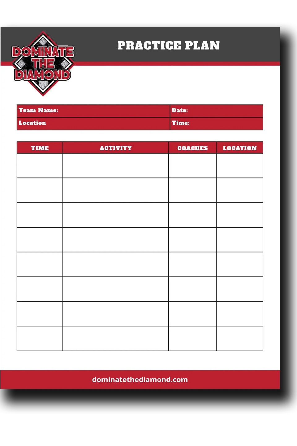 How To Run The Perfect Baseball Practice Free Practice Plan Template