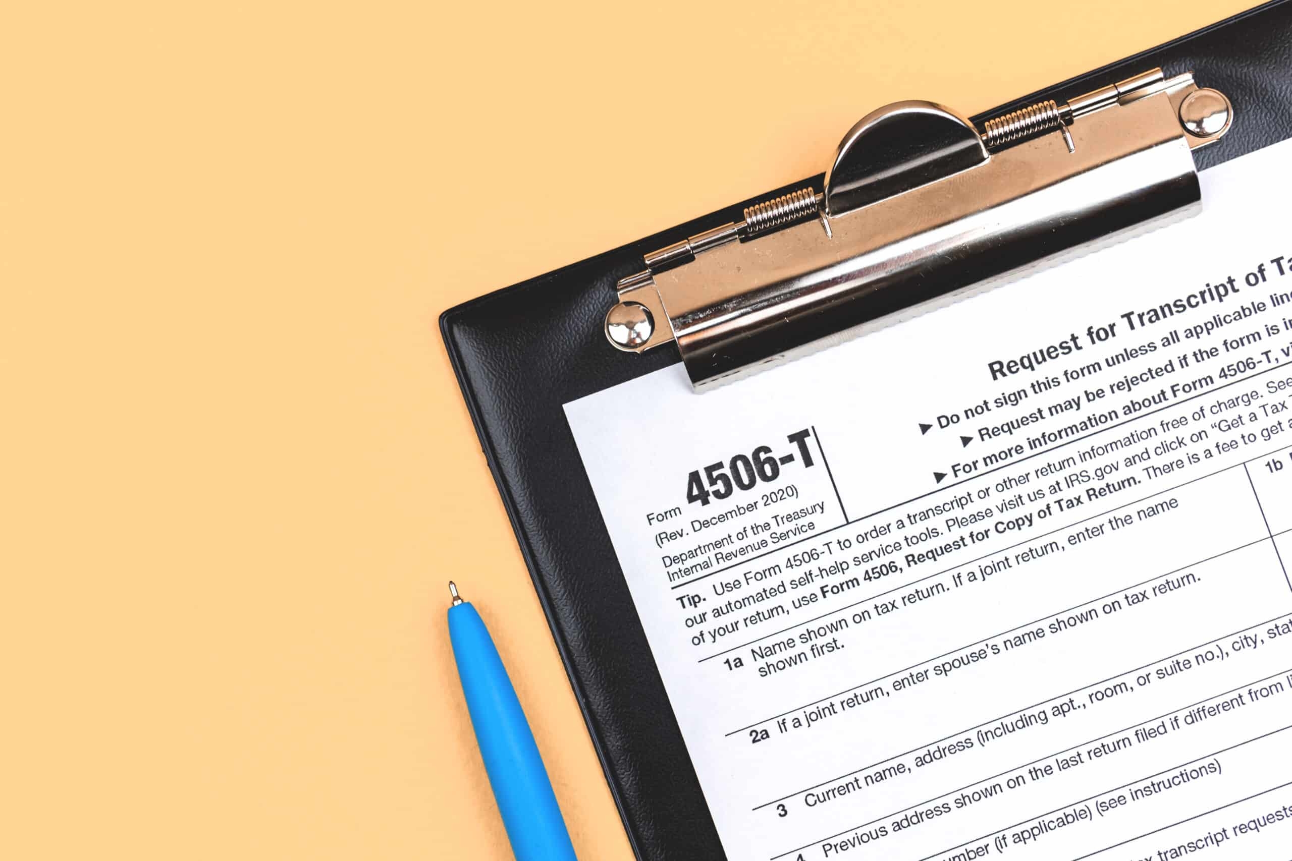 Irs Form 4506 Request For Copy Of Tax Return