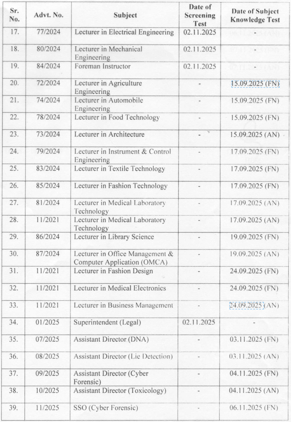HPSC Exam Calendar Sept December 2025 Big Update 2025