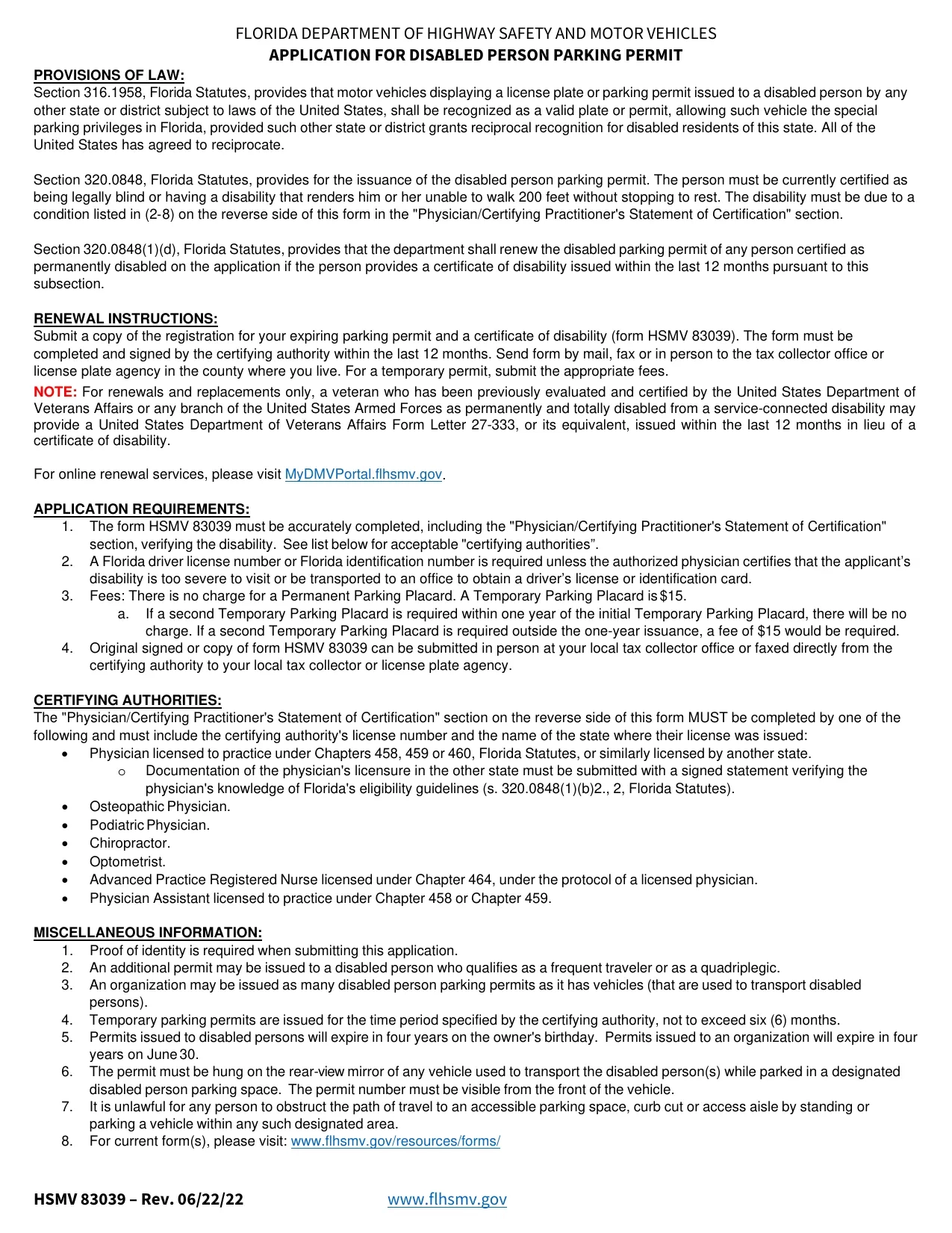 HSMV 83039 Form Fill Sign Online Download amp Print No Signup