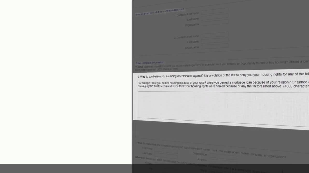 Housing Complaint Form Hud 903