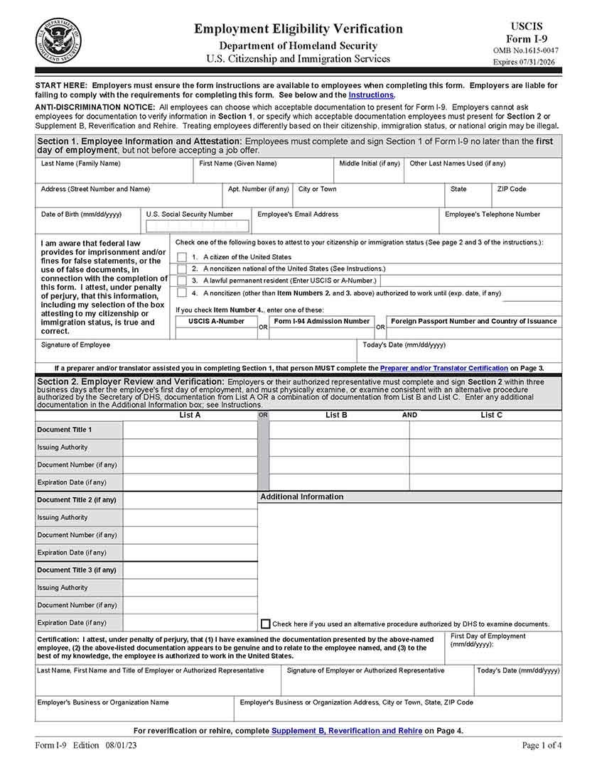 Irs Form I9 2024 Irs Form I9 2024