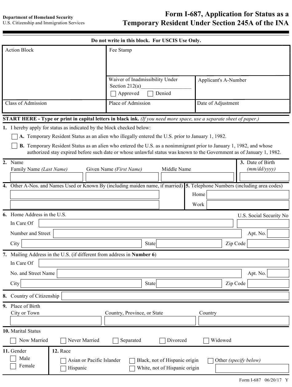 Printable Form I 94