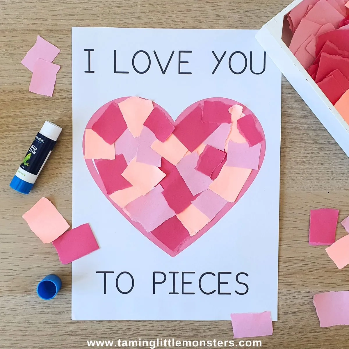 I Love You To Pieces Valentine s Day Craft For Kids Taming 
