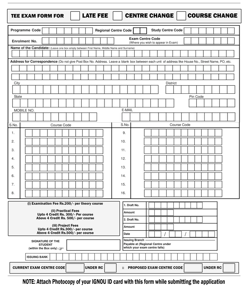 IGNOU Exam Form June 2025 Last Date Payment Status amp Fees