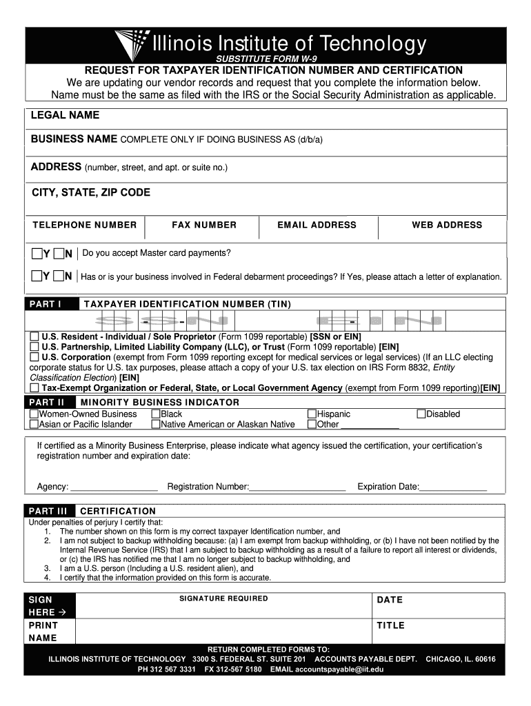 Illinois W 9 Fill Out amp Sign Online DocHub