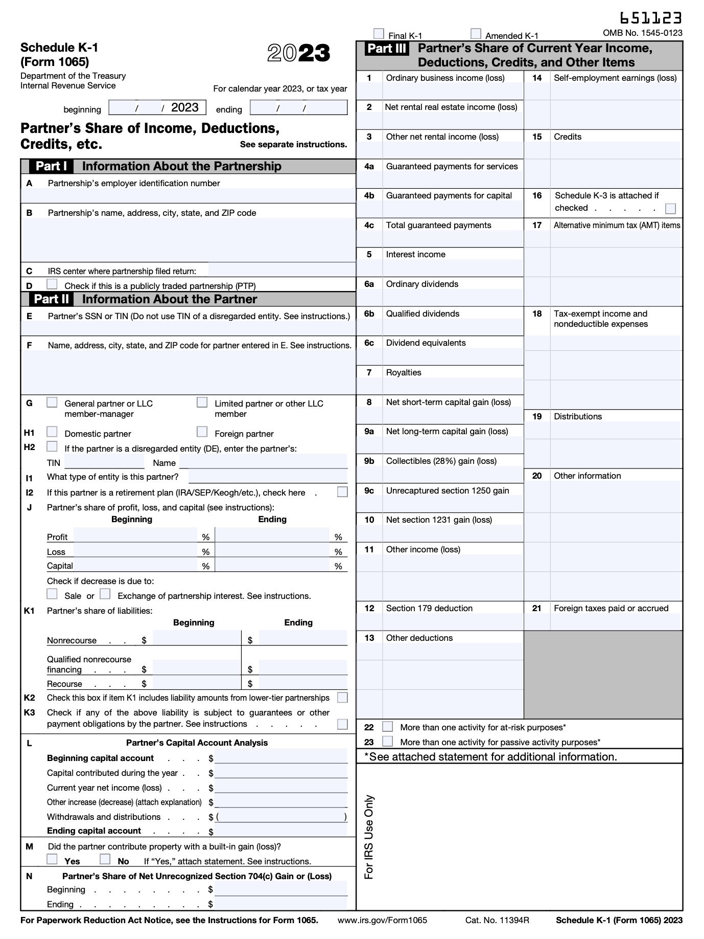 Instructions For Filling Out Form 1065 Schedule K 1 Pilot Blog
