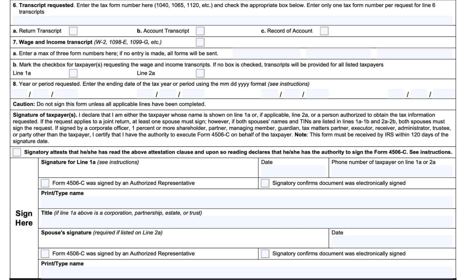 Irs Consent Form 4506 C Discover Printable