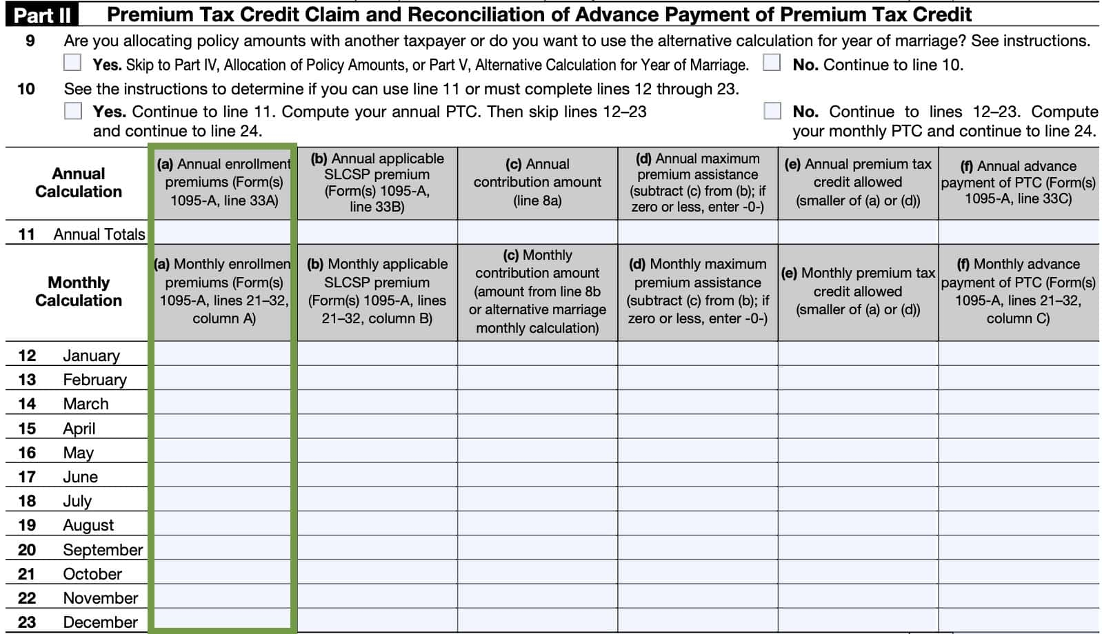 Irs Form 1095-A