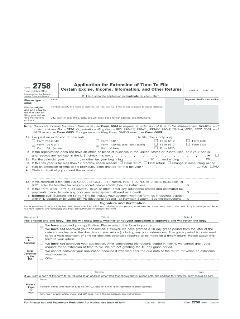 Free Printable Irs Form 4868 2025