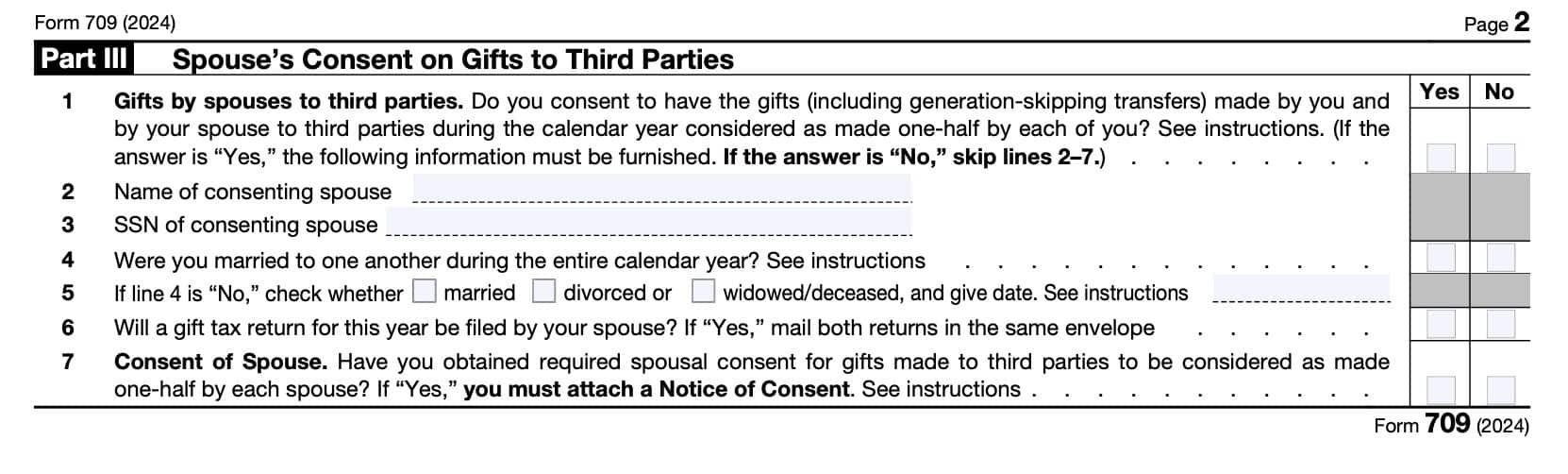 Irs Form 709 Instructions 2025