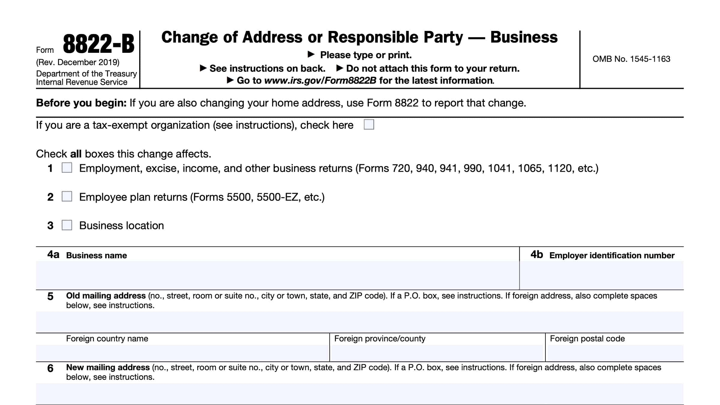 Irs Form Name Change