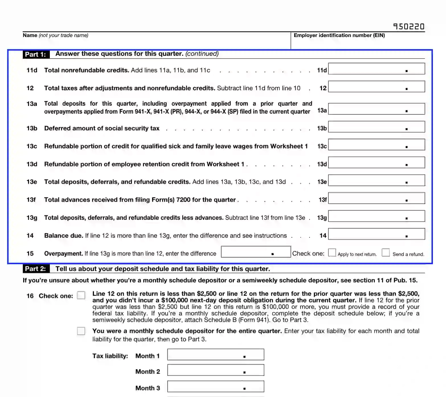 Irs Form 941 X 2021 Printable